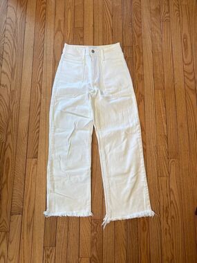 Women's juniors jeans vintage classic 2000s Y2K skinny distressed bright white